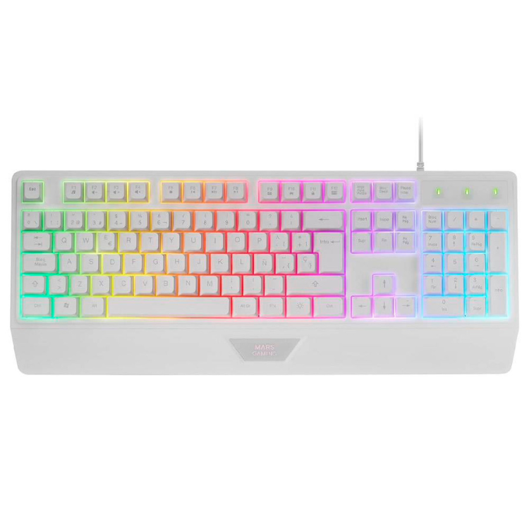 Teclado Mars Gaming MK124 FRGB H-Mech PT Branco