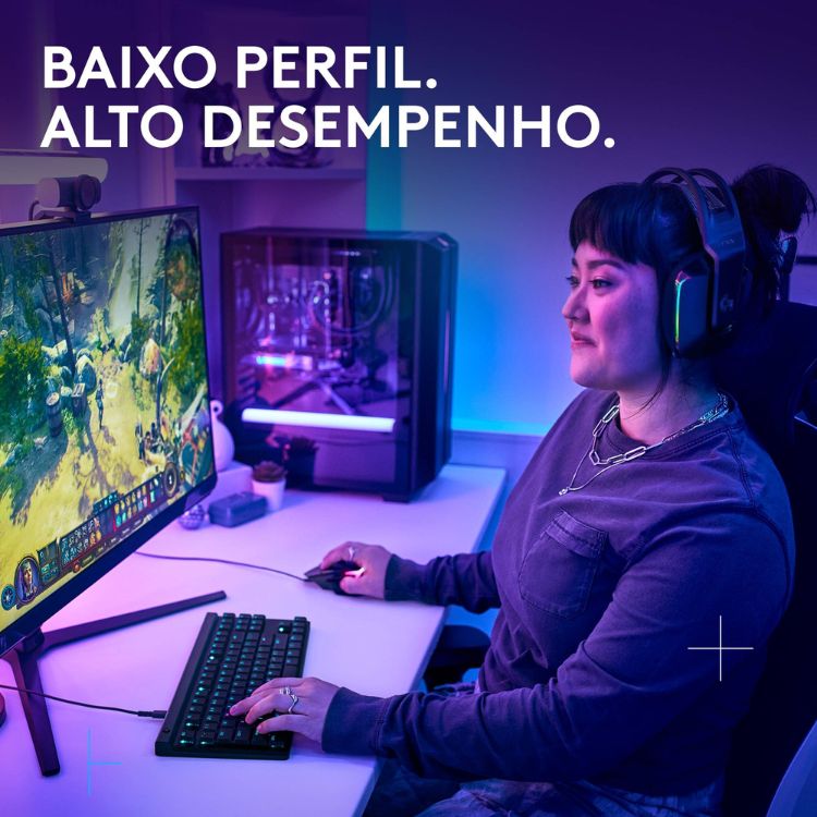 Teclado Mecânico Logitech G515 TKL RGB PT GL Tactile Preto