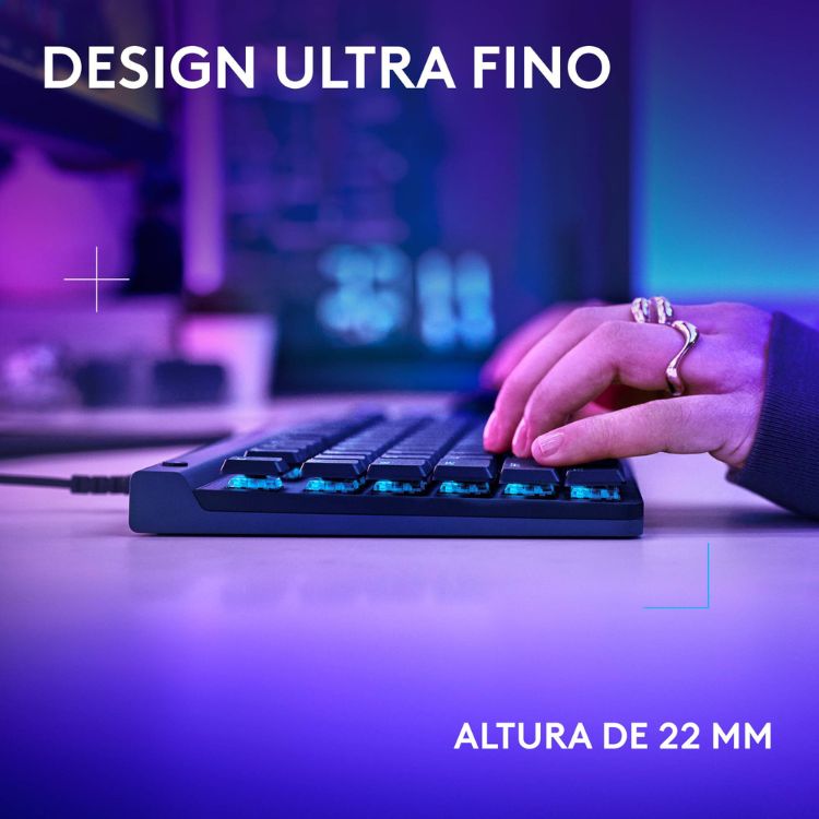 Teclado Mecânico Logitech G515 TKL RGB PT GL Tactile Preto