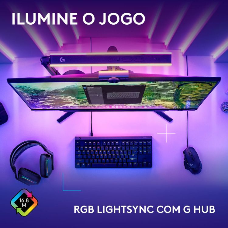 Teclado Mecânico Logitech G515 TKL RGB PT GL Tactile Preto