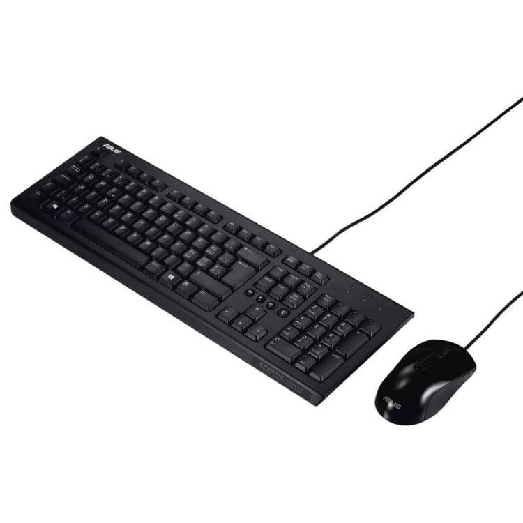 Teclado + Rato Asus U2000 c/ Fios PT Preto