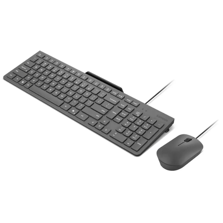 Lenovo 310 USB-A keyboard and mouse combo, black, Portuguese layout.