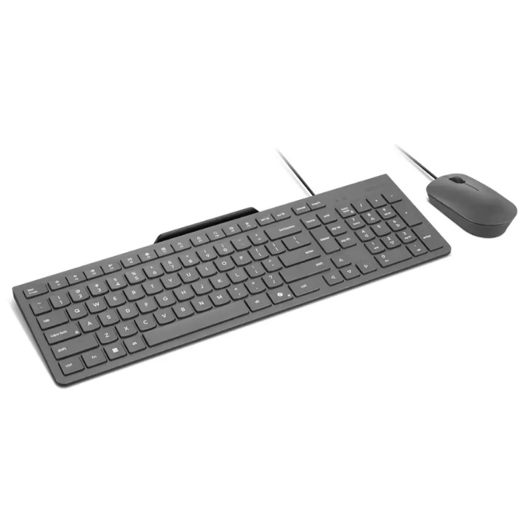 Lenovo 310 USB-A keyboard and mouse combo, black, Portuguese layout.