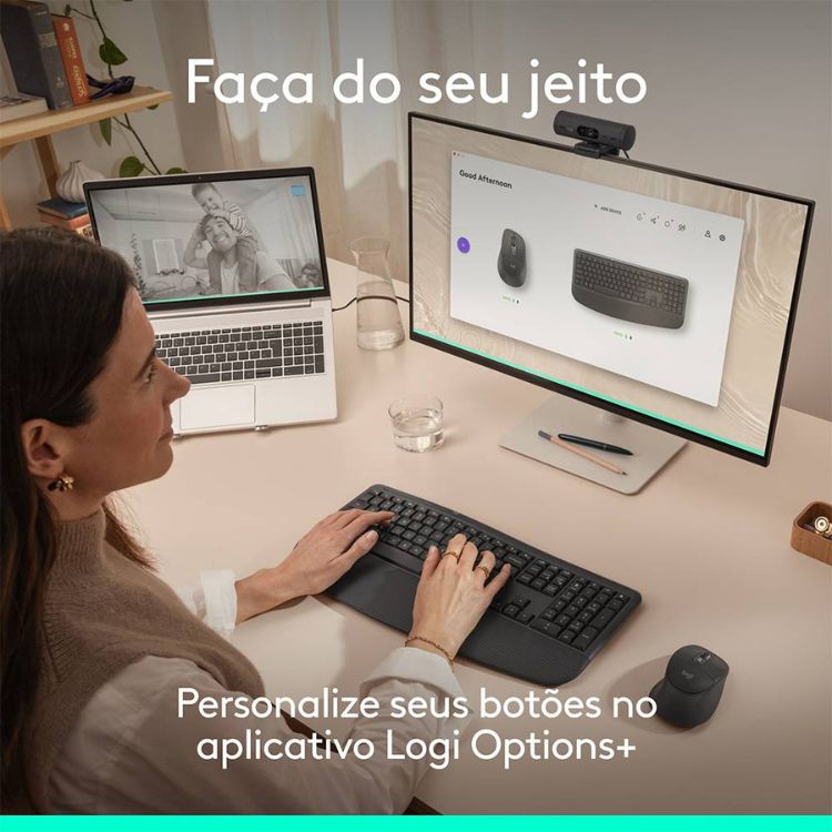 Teclado + Rato Logitech Signature Comfort Plus MK880 Bluetooth PT Graphite