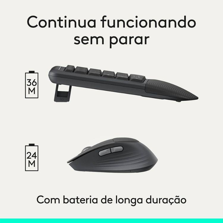 Teclado + Rato Logitech Signature Comfort Plus MK880 Bluetooth PT Graphite