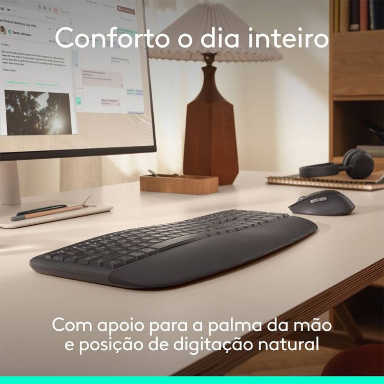 Teclado + Rato Logitech Signature Comfort Plus MK880 Bluetooth PT Graphite