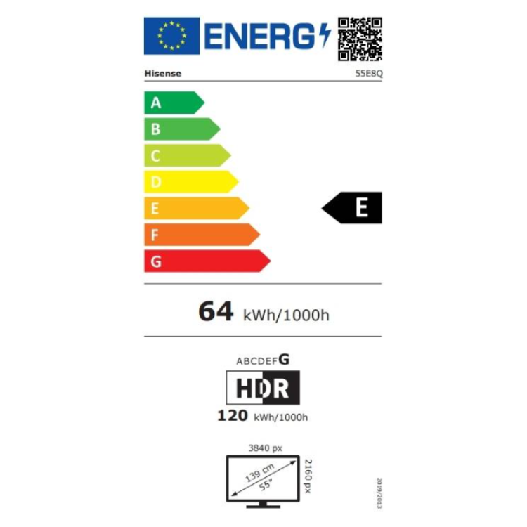 Televisão Hisense E8Q Smart TV 4K Mini-LED 55"