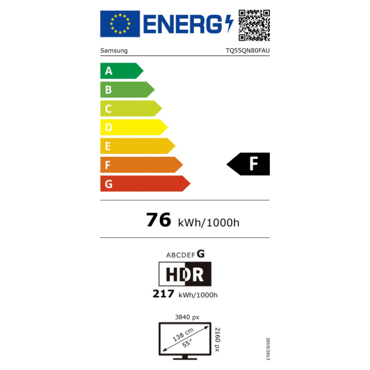 Samsung QN80F (2025) Smart TV 4K QLED 55"