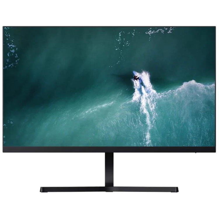 Monitor Xiaomi Mi 1C IPS FHD 23.8" preto com imagem de surfista em onda.