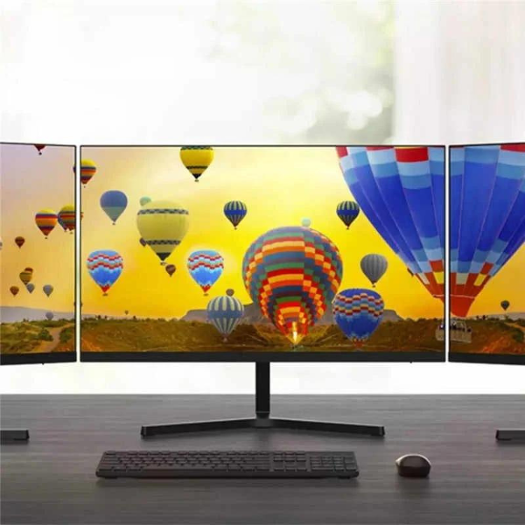 Monitor Xiaomi Mi 1C IPS FHD 23.8" com imagem de balões a voar no céu.