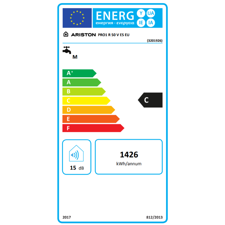 Termoacumulador Ariston PRO1 R 50 V 50L 1500W