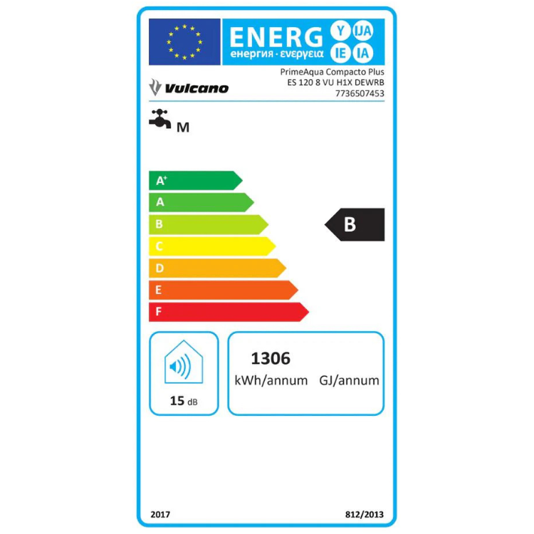 Termoacumulador Vulcano PrimeAqua Compacto Plus ES 120 H1X DEWRB
