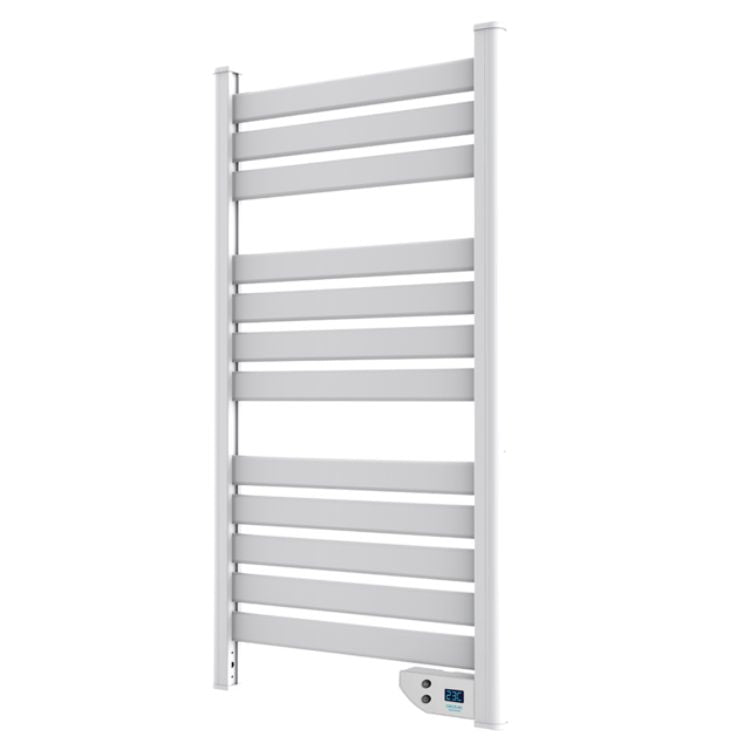 Toalheiro Elétrico Cecotec Ready Warm 9000 Twin Towel Branco com display digital e comandos.