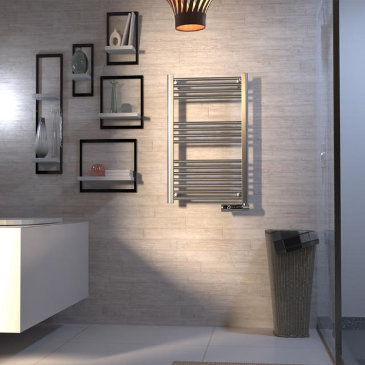 Cecotec Ready Warm 9100 Smart Towel electric towel rail, stainless steel, bathroom wall mounted.