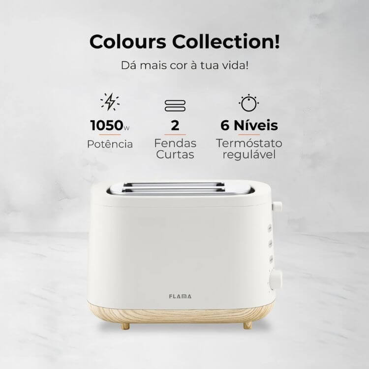 Torradeira Flama Pearl 981FL 1050W Branco