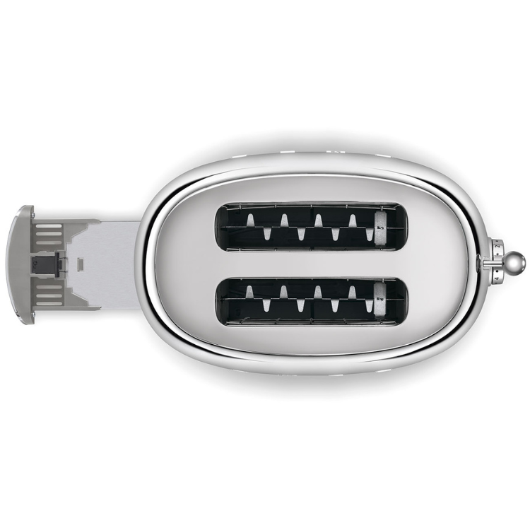 Smeg Anni 50 chrome toaster, 2 slices, retro-style design