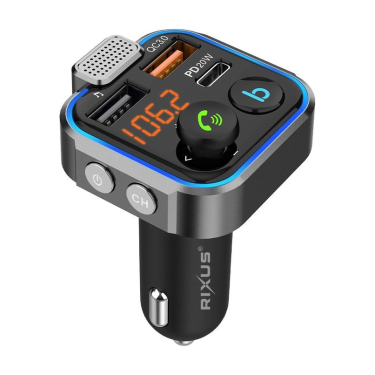 FM-Transmitter/Ladegerät Rixus Metall PD 20W