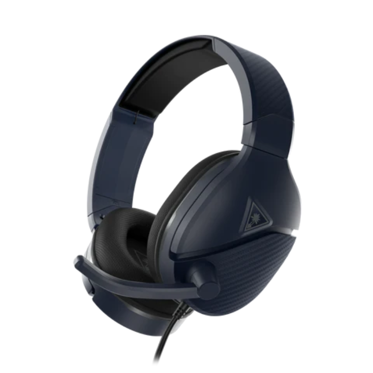 Dark blue Turtle Beach Recon 200 Gen 2 gaming headset with microphone.