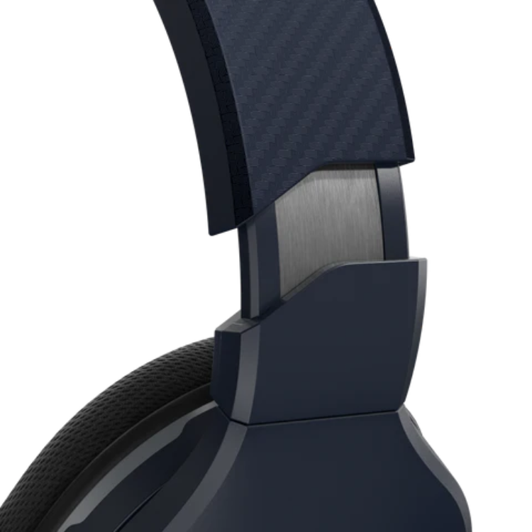 Turtle Beach Recon 200 Gen 2 dark blue gaming headset earcup and headband detail.