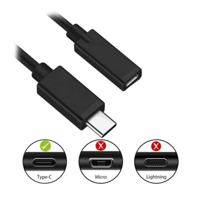 Cabo de Dados Ewent Compatível Extensão USB-C M/F 1.8m