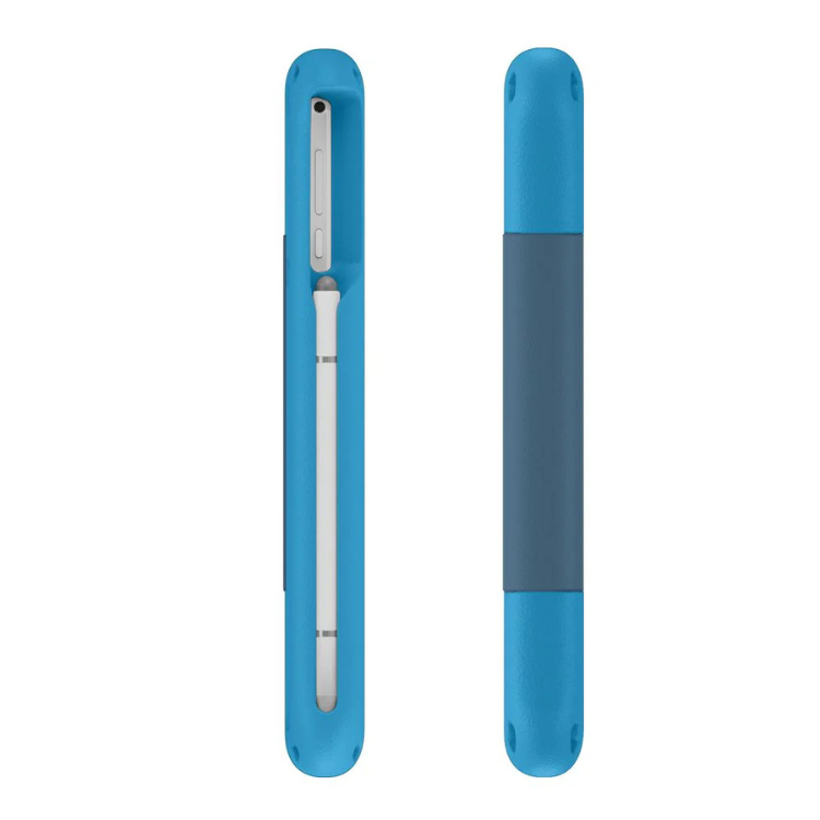Tablet Ulefone Tab A9 Pro Kids, azul, com caneta stylus incluída.