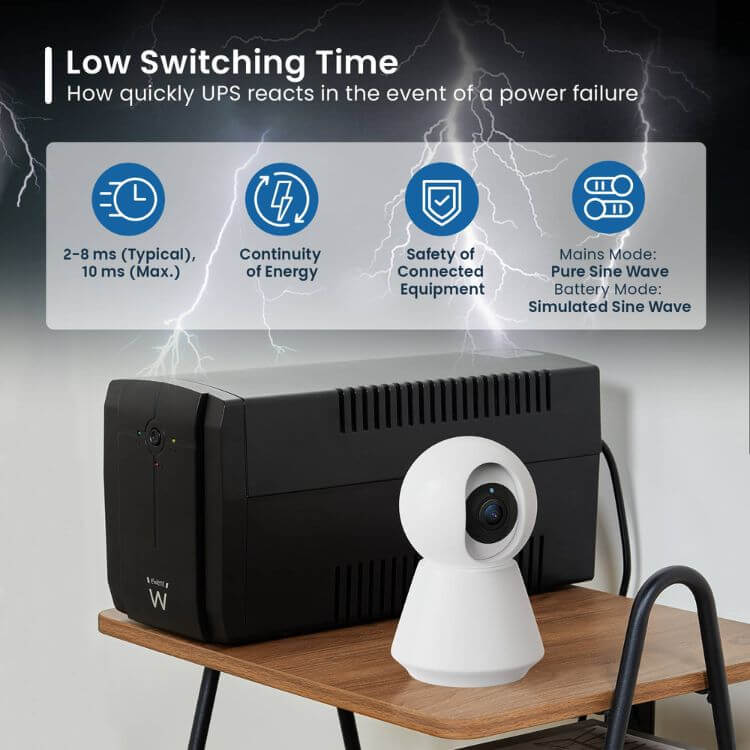 UPS Ewent EW3997 1300VA/720W Line-Interactive AVR 3 Tomadas Schuko