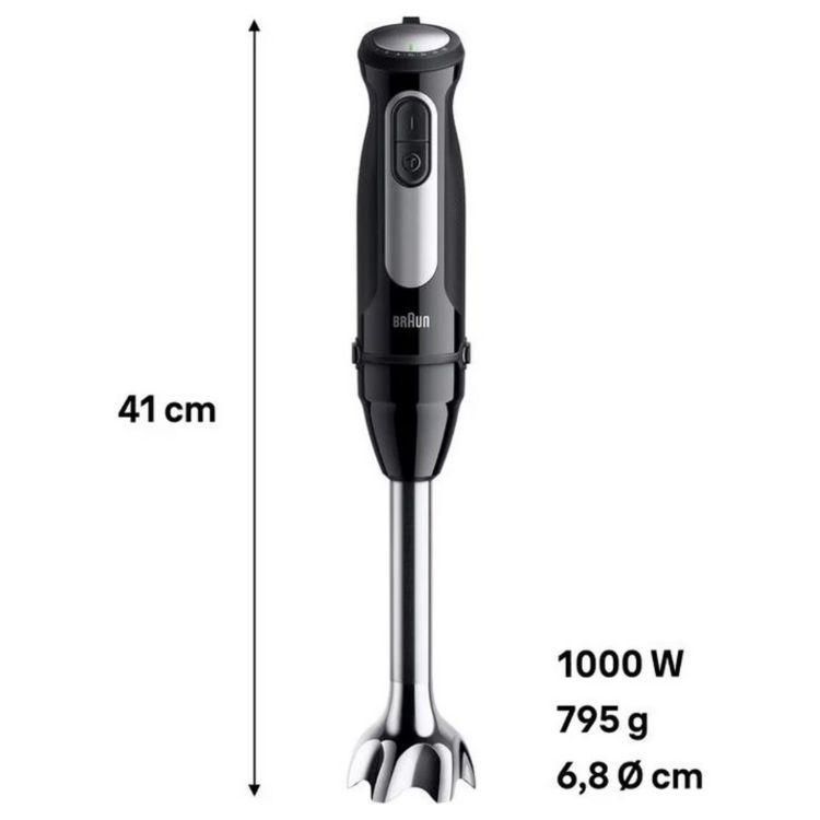 Varinha Mágica Braun MultiQuick 5 Pro 1000W Preto