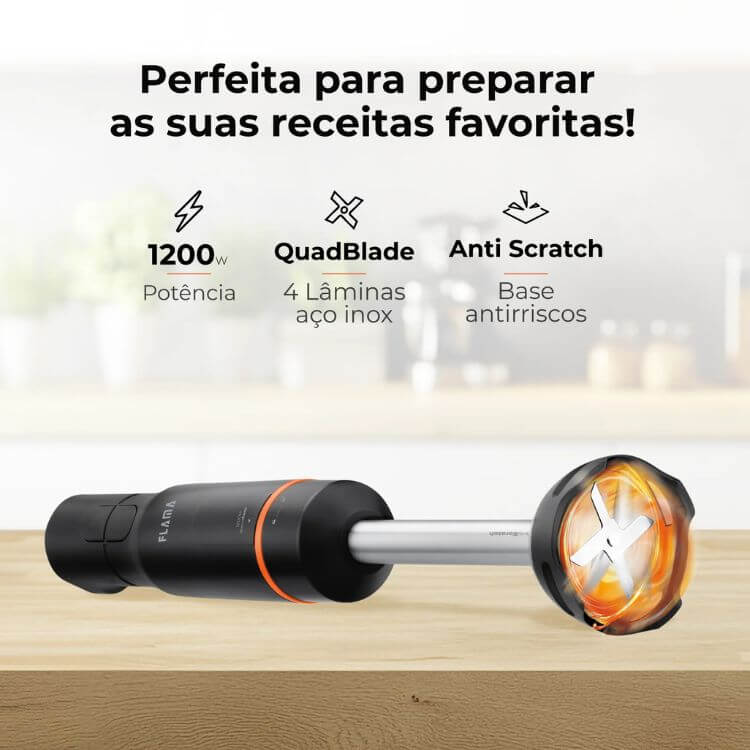 Varinha Mágica Flama 2037FL BlendEasy AntiScratch 1200W