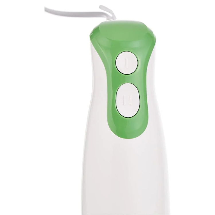 Russell Hobbs white and green electric wand, 2 white buttons.