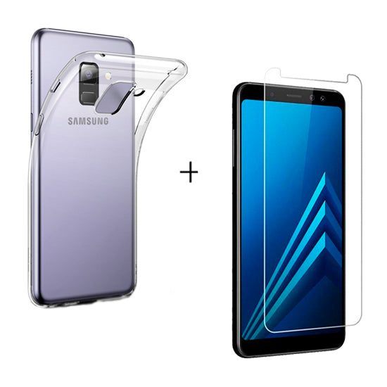 Vidro Temperado + Capa Samsung A8 A530 Transparente