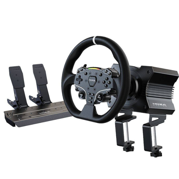Volante + Pedais Moza Racing Set R5 Direct Drive Racing Wheel