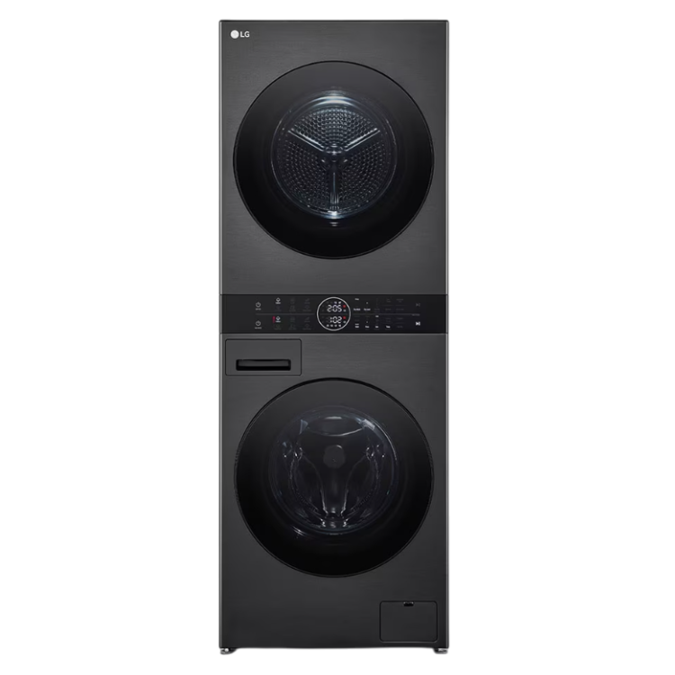 Máquina de Lavar e Secar Roupa LG WashTower WT1210BBF 12Kg/10Kg 1400RPM Classe A Preto