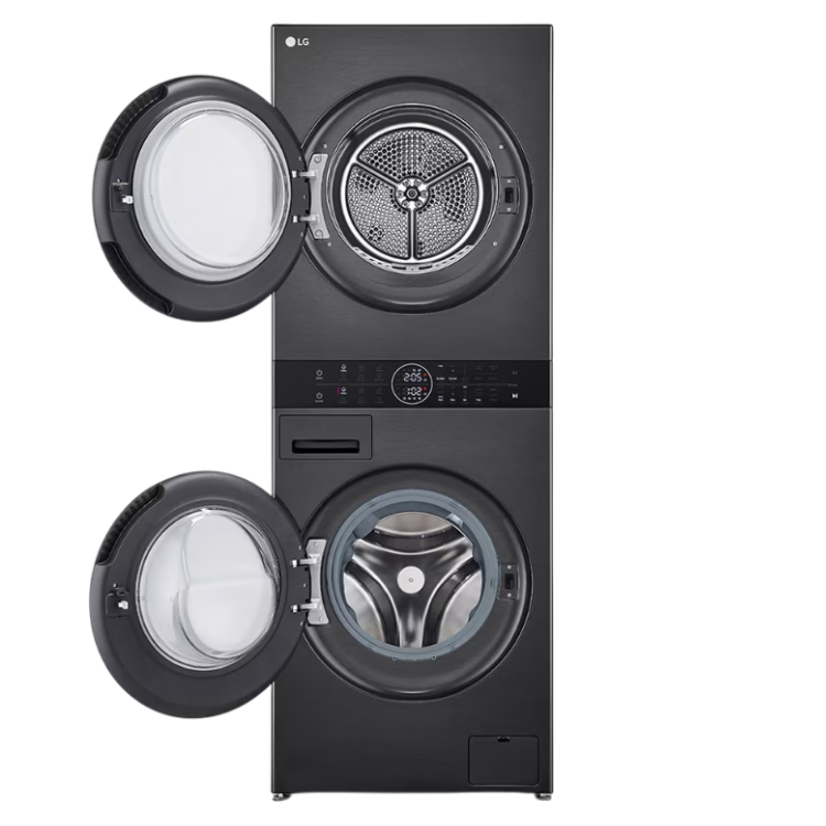 Máquina de Lavar e Secar Roupa LG WashTower WT1210BBF 12Kg/10Kg 1400RPM Classe A Preto