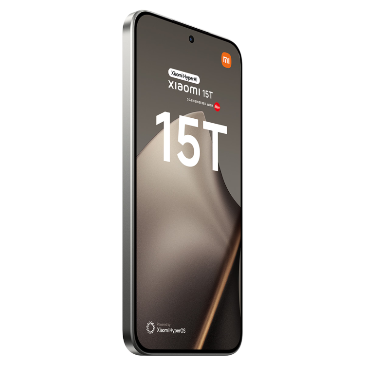 Smartphone Xiaomi 15T 5G cinzento, ecrã 6.83 polegadas, 12GB/256GB.