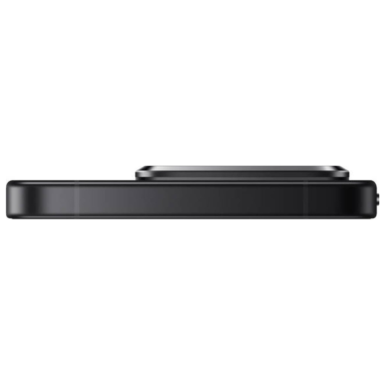 Smartphone Xiaomi 15T Pro 5G preto, vista lateral, sem marca visível na imagem, corpo fino e arredondado.