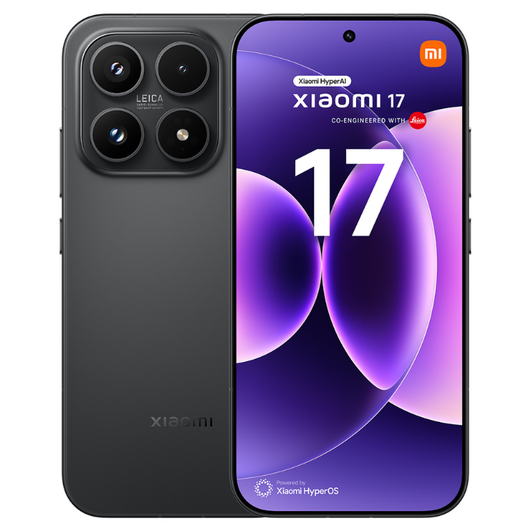 Smartphone Xiaomi 17, preto, 12GB/512GB, 5G, Dual Sim, câmara tripla Leica.