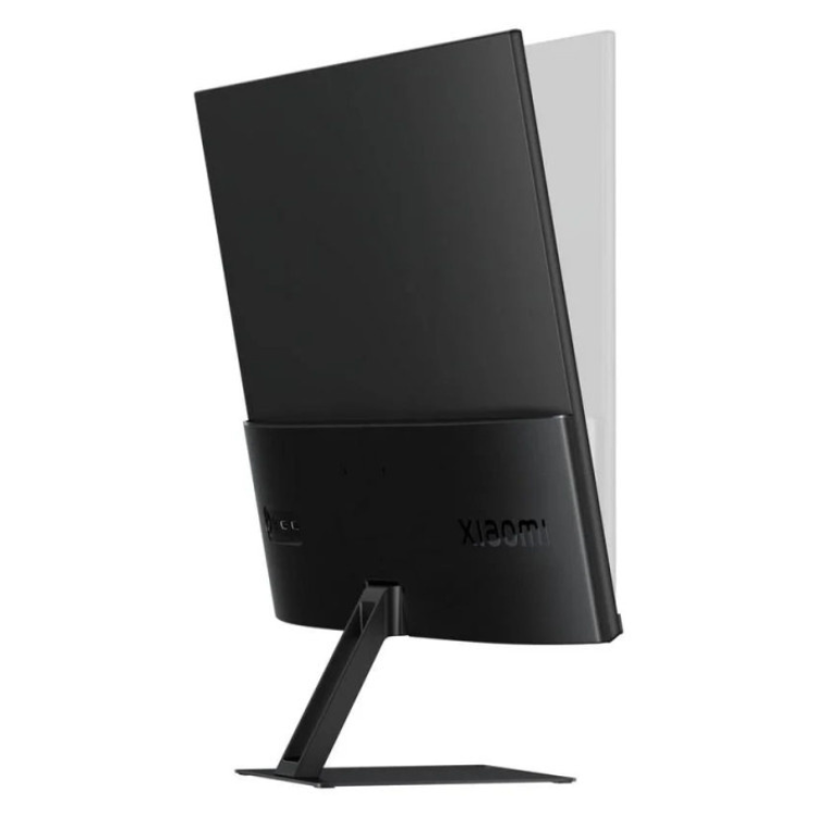Monitor Xiaomi A27i 27" IPS FHD 100Hz preto, visto de trás, com suporte e logotipo Xiaomi na base.