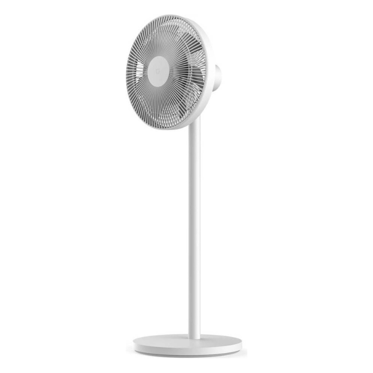Ventoinha de pé Xiaomi Mi Smart Standing Fan 2 Pro branca com design moderno e base circular.