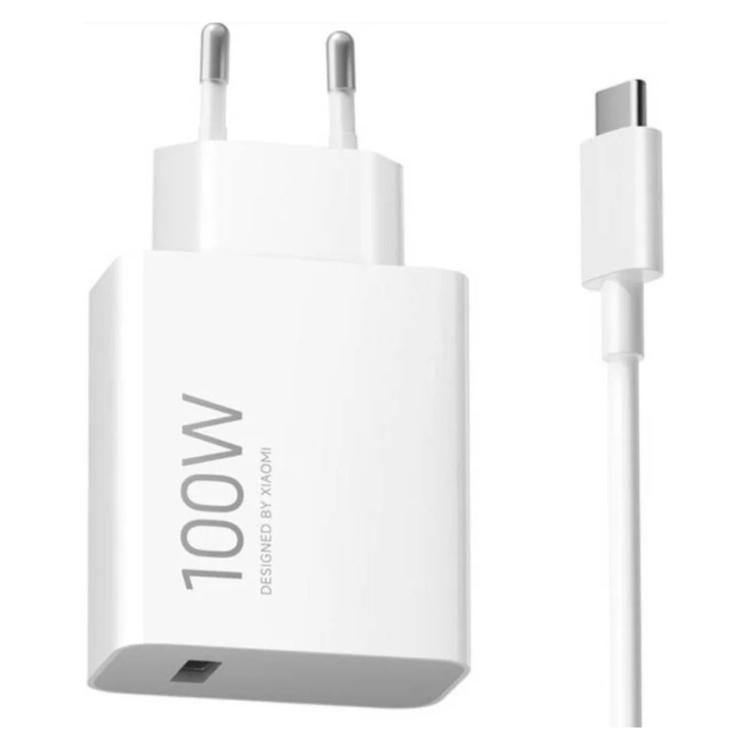Xiaomi HyperCharge 100W Ladegerät (Typ-A) + USB-C Kabel Weiß