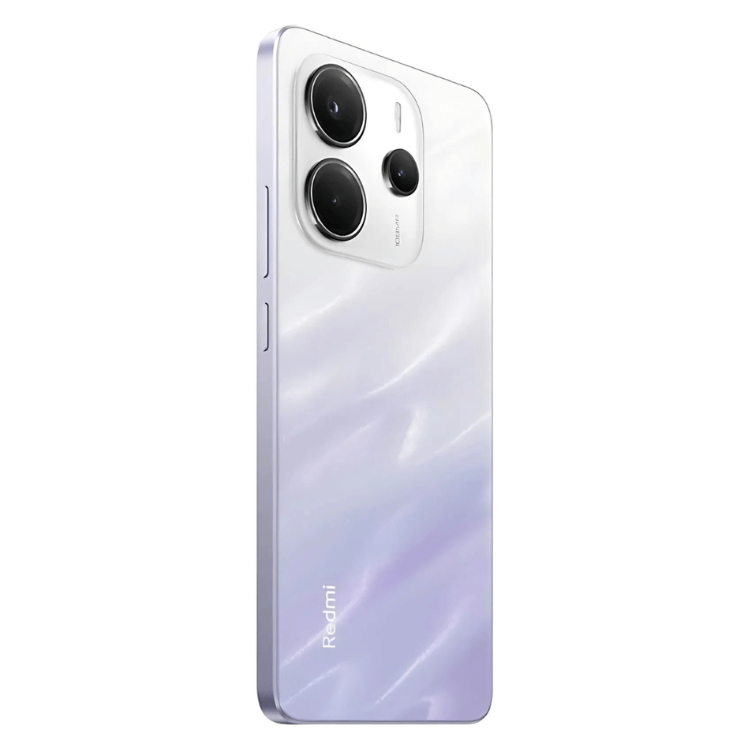 Smartphone Xiaomi Redmi Note 14 Roxo, 6GB/128GB, Dual Sim, com três câmeras traseiras.