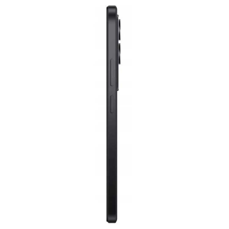 Xiaomi Redmi 15 5G preto, lado esquerdo com botões de volume e energia.