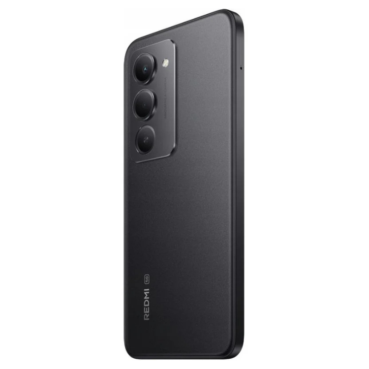 Xiaomi Redmi 15 5G, smartphone preto, 6.9 polegadas, câmara tripla, logotipo Redmi na parte inferior.