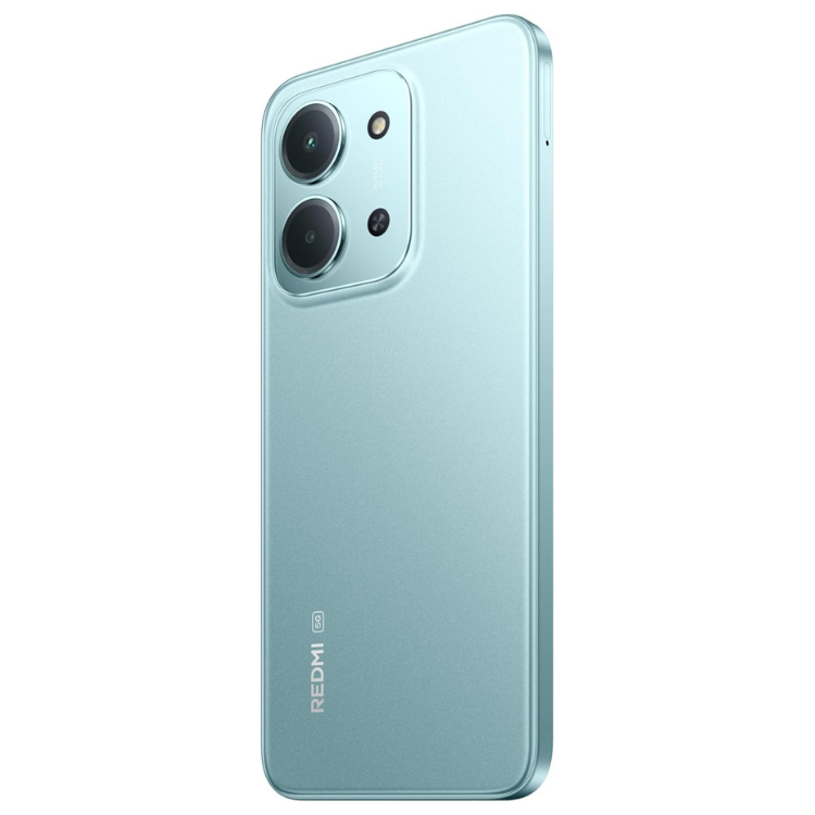 Smartphone Xiaomi Redmi 15C 5G, verde, câmaras triplas na parte traseira.