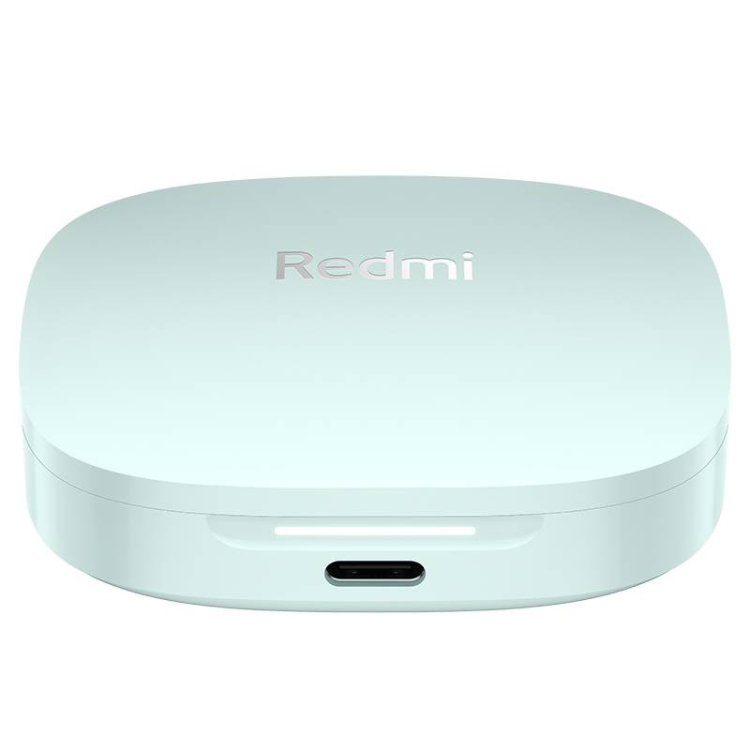 Caixa de carregamento verde claro dos Auriculares Bluetooth Xiaomi Redmi Buds 6.
