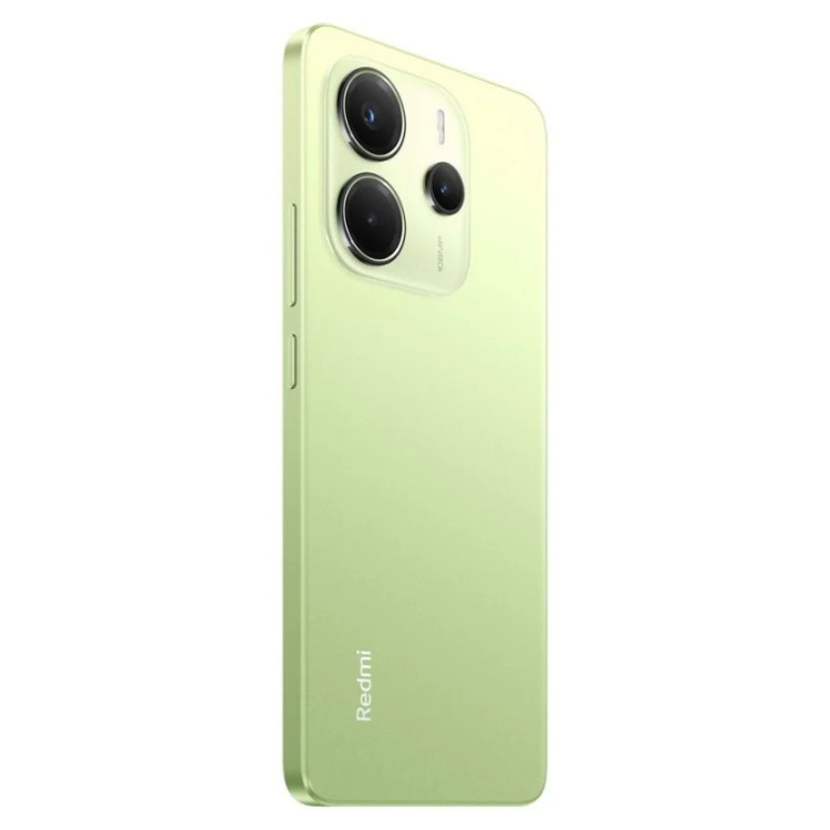 Smartphone Xiaomi Redmi Note 14 verde, 8GB/256GB, câmara tripla, lado posterior.