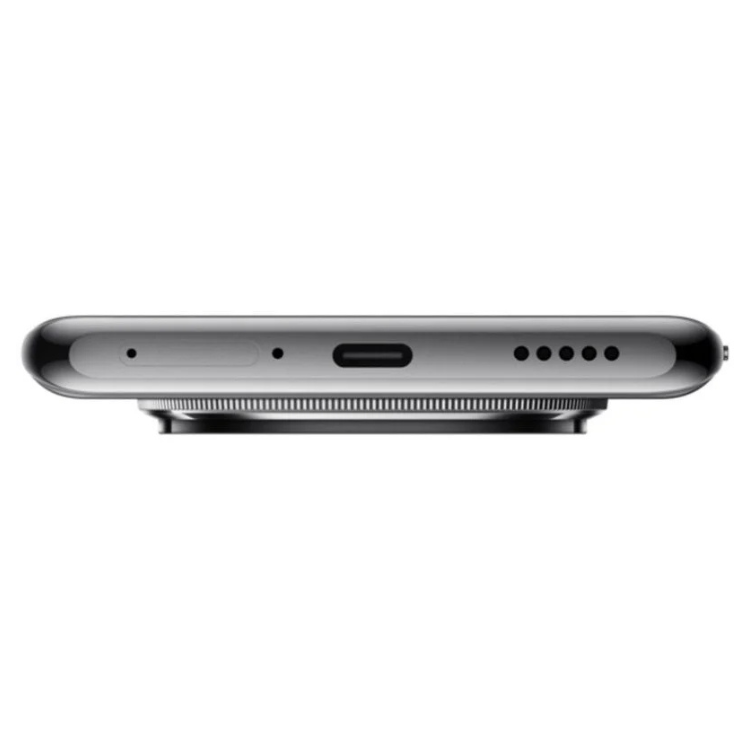 Xiaomi Redmi Note 14 Pro+ 5G preto, vista lateral com detalhes de portas e botões.