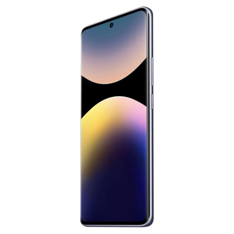 Smartphone Xiaomi Redmi Note 14 Pro+ 5G roxo, com ecrã colorido e bordos finos.