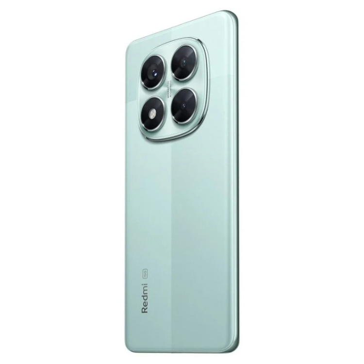 Smartphone Xiaomi Redmi Note 14 Pro 5G, cor verde, 4 câmeras traseiras.