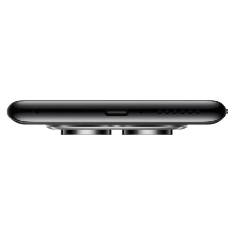 Xiaomi Redmi Note 14 Pro, preto, vista lateral com câmeras e detalhes do design.