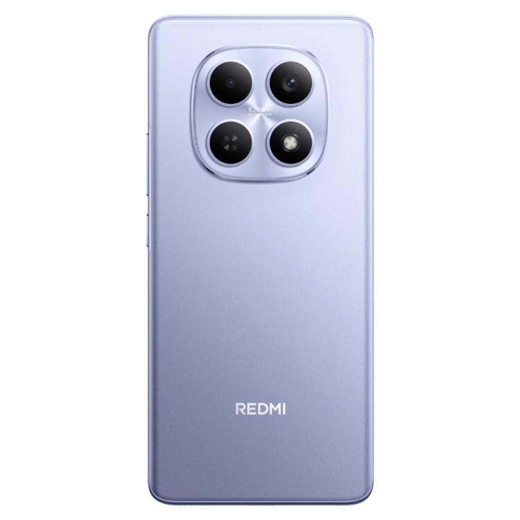 Smartphone Xiaomi Redmi Note 15 roxo com quatro câmeras traseiras.